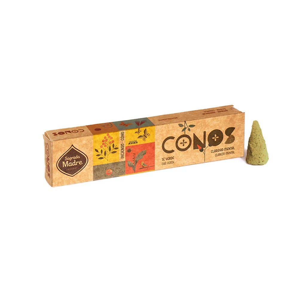 Sagrada Madre / Incense Cones Green Tea - Mental Clarity
