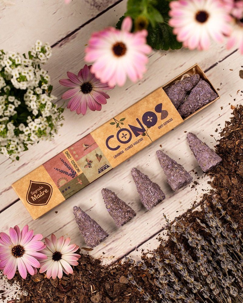 Sagrada Madre / Incense Cones Lavanda & Violets Flowers